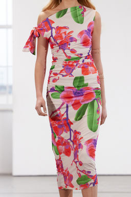 TRENDYOLMILLA Limited Edition Cok Renkli Cicek Bask?l? Orme Maxi Esnek Kalem Elbise TWOSS24EL00563  фото 17