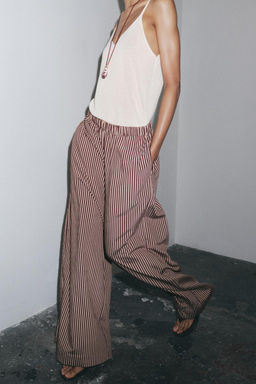 ZW COLLECTION STRIPED FLOWING TROUSERS - Zara фото 3