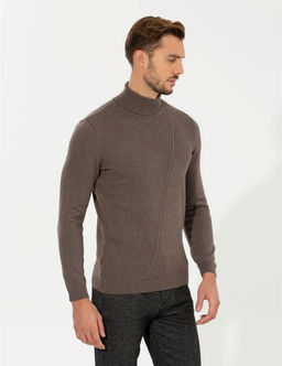 Vizon Melanj Slim Fit Bal_k__ Yaka Triko Kazak - Pierre cardin фото 3