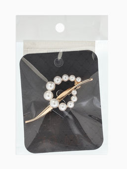 Брошь «Нежность», жемчуг, цвет белый в золоте