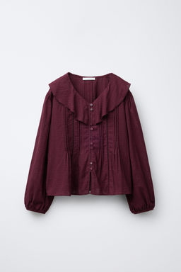 ROMANTIC SHIRT WITH RUFFLED COLLAR - Zara фото 7