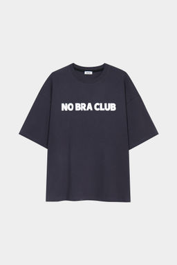 Футболка с принтом "No bra club"