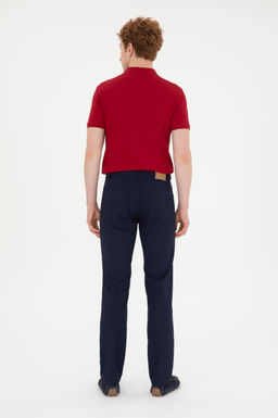 Erkek Regular Fit Lacivert Kanvas / Chino Pantolon