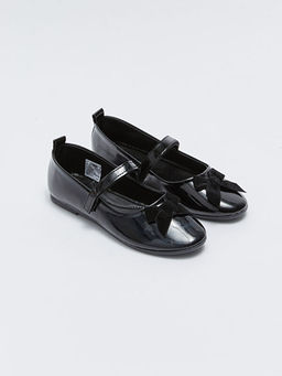 Deri G?r?n?ml? Fiyonk Detayl? C?rt C?rtl? K?z ?ocuk Babet