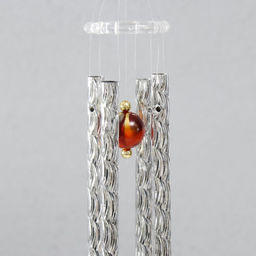 Музыка ветра «Слоны», металл, 4 трубочки 1 фигурка 57 см, МИКС