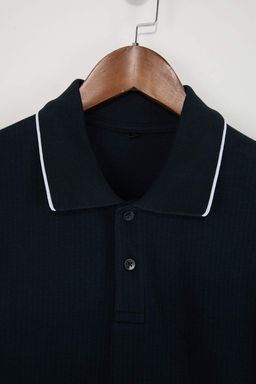 Lacivert Regular Polo Yaka Duz Polo Yaka T-shirt TMNSS26PO00020 - Trendyolmilla фото 2