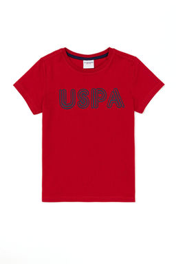 Детская красная футболка с круглым вырезом Неожиданная скидка в корзине