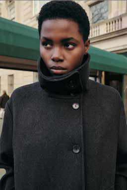 ZW COLLECTION SHORT WOOL BLEND COAT - Zara фото 5