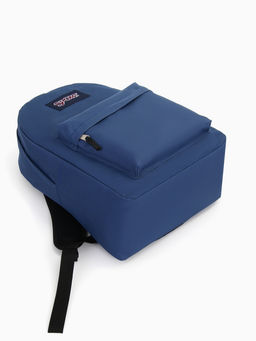 Рюкзак школьный на молнии, с карманом, однотонный, размер 30×14×41 см, синий