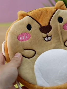 Сумочка плюшевая "Beaver", ginger (16*14 см)