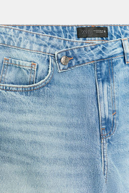 SHORTS Z1975 DENIM CINTURA CRUZADA / Azul medio - Zara фото 9