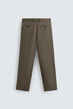 PANTAL?N STRAIGHT FIT ESTRUCTURA / Tostado - Zara фото 7