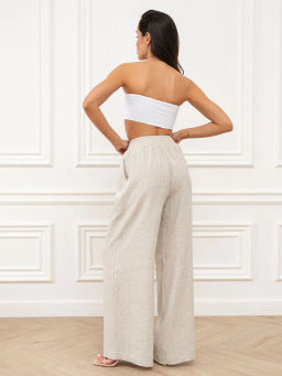 Брюки женские Лён Бежевый - Modamica фото 5