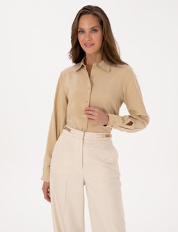 Bej Regular Fit Uzun Kollu G_mlek