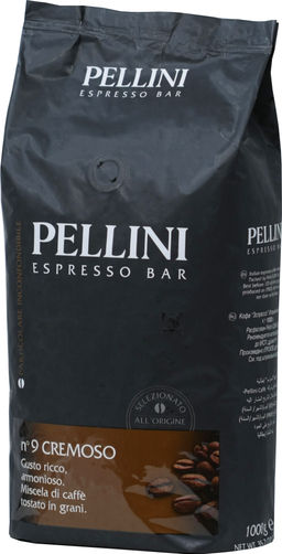Pellini. Cremoso n9 (зерновой) 1 кг. мягкая упаковка