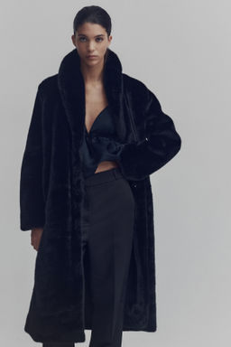 Abrigo efecto pelo con cuello esmoquin - H&m фото 7