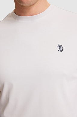 Erkek A__k Gri Regular Fit Bisiklet Yaka Basic Ti__rt