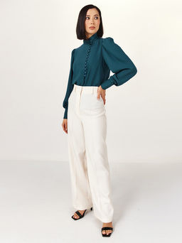 Блуза-косоворотка много пуговиц OD-55O-13 морская волна - Tantino фото 6