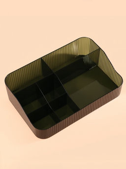 Органайзер для хранения «GREEN», 7 секций, 30×20×8 см, полупрозрачный, зелёный