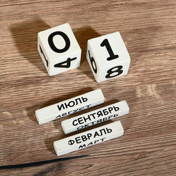 Вечный календарь «Котик», 15×22×6 см, дерево