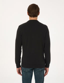 Siyah Slim Fit Fermuarl_ Triko H_rka - Pierre cardin фото 5