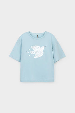 КР 301987-1/голубой фуфайка (футболка) для дев