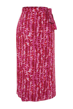 Mor Desenli Kruvaze Viskon Kumas Midi Boy Dokuma Etek TWOSS23ET00294