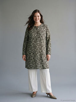 Hakim Yaka Desenli Kad?n Tunik