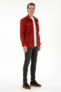 Мужская рубашка с длинным рукавом кирпичного цвета Неожиданная скидка в корзине - U.s. polo assn фото 4