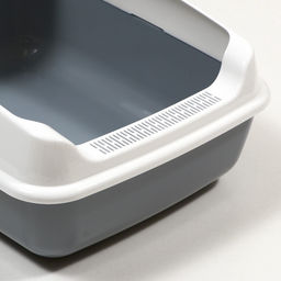 Лоток для кошек без сетки 50.5×39×23 см, серый
