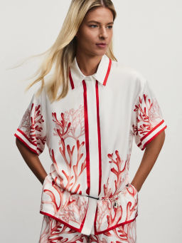 Рубашка из вискозы с принтом / Zarina  фото 2