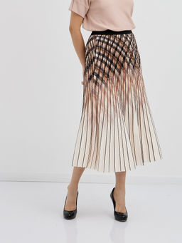 юбка плиссе с принтом в косую клетку - Glenfield фото 7