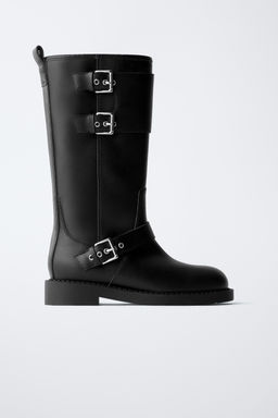 BIKER KNEE-HIGH BOOTS - Zara фото 2