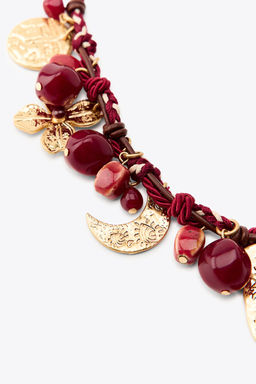 TRIPLE CORD CHARM NECKLACE - Zara фото 4