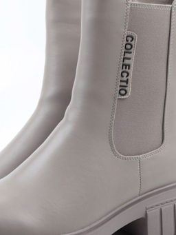 04-PAM370-3Z GRAY/BEIGE Ботинки зимние женские (натуральная кожа, 100% шерсть)