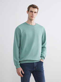 Bisiklet Yaka Erkek Sweatshirt