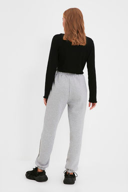 Gri Melanj Kal?n Ici Polarl? Basic Orme Esofman Alt? Pantolon TWOAW22EA0468