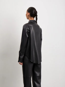 Рубашка однотонная - Emka фото 6