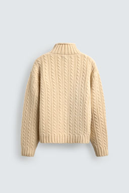 AARON LEVINE X ZARA CABLE KNIT WOOL JUMPER  фото 7