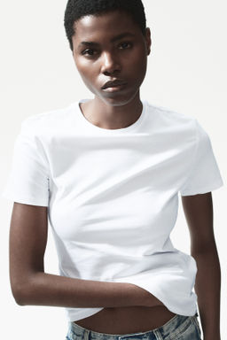 Camiseta entallada en mezcla de algod?n - H&m фото 3