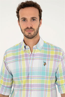 U. S. Polo Assn / Мужская мятная рубашка с длинным рукавом - U.s. polo assn фото 2