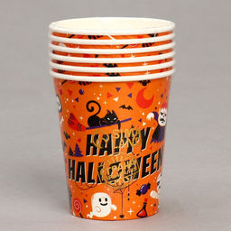 Стакан бумажный Счастливого хэллоуина, в наборе 6 шт. - Страна карнавалия фото 3