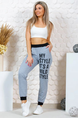 Брюки женские , цвет серый