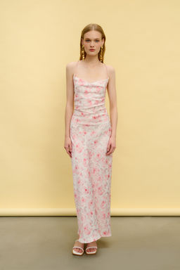 Платье комбинация с цветочным мотивом