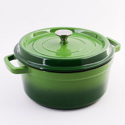 Кастрюля чугун 4,7 л покрытие эмаль зелёная MB 40634 (MAYER&BOCH)