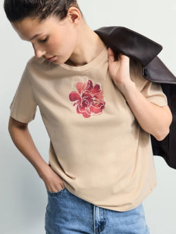 Футболка из хлопка с принтом / Zarina