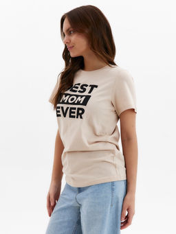 Футболка женская KAFTAN Ever, размер 40-42, бежевая