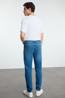 TRENDYOL MAN Erkek Orta Mavi Comfort Kumas Essential Fit Denim Kot Pantolon Jeans TMNAW25JE00008 - Trendyolmilla фото 5
