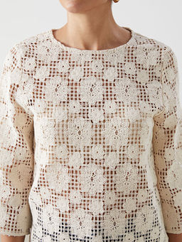 Bisiklet Yaka Dantelli Kad?n Bluz