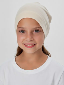 Шапка детская пудровая